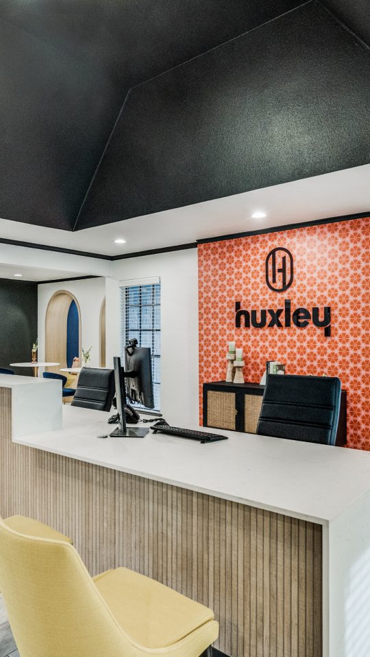 the reception area at The  Huxley